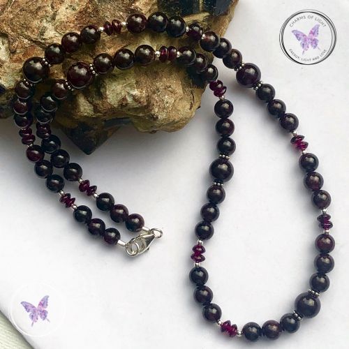 Garnet Bead Necklace